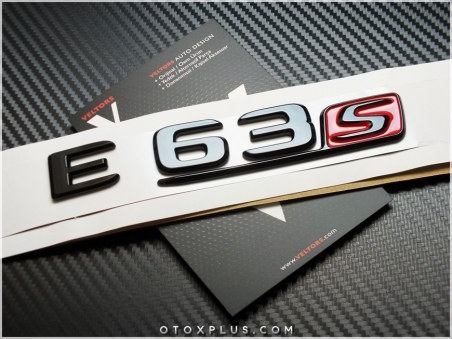 Mercedes E63 S / E 63S Siyah Bagaj Yazı E63S Logo Amblem Seti