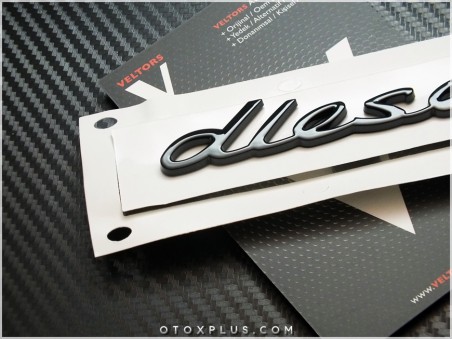 Porsche Black / Siyah Diesel Yazı Logo Amblem