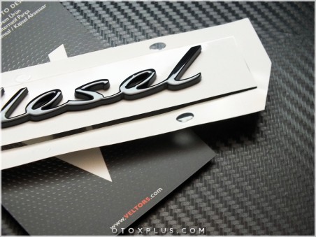Porsche Black / Siyah Diesel Yazı Logo Amblem
