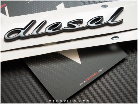 Porsche Black / Siyah Diesel Yazı Logo Amblem
