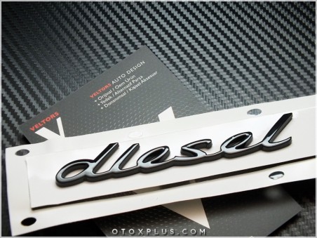 Porsche Black / Siyah Diesel Yazı Logo Amblem