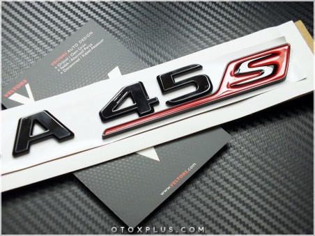 Mercedes Black / Siyah A 45 S / A 45S Yazı Logo Amblem