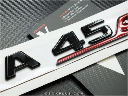 Mercedes Black / Siyah A 45 S / A 45S Yazı Logo Amblem