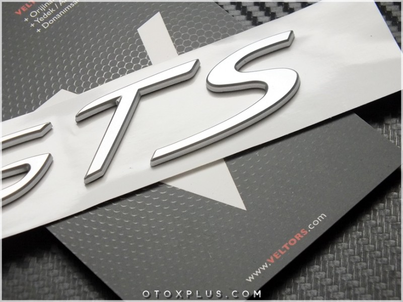 Porsche Silver / Gri GTS Bagaj Yazı GTS Logo Amblem Porsche Silver / Gri GTS Bagaj Yazı GTS Logo Amblem