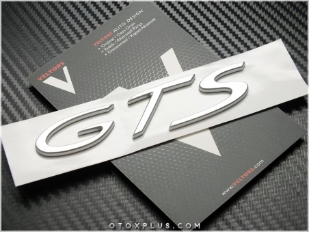 Porsche Silver / Gri GTS Bagaj Yazı GTS Logo Amblem