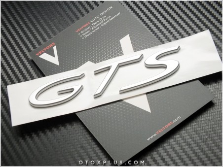 Porsche Silver / Gri GTS Bagaj Yazı GTS Logo Amblem