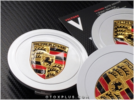 Porsche Logo Amblem Jant Göbeği Göbek Kapak Seti