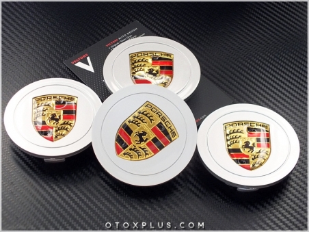 Porsche Logo Amblem Jant Göbeği Göbek Kapak Seti
