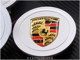 Porsche Logo Amblem Jant Göbeği Göbek Kapak Seti Porsche Logo Amblem Jant Göbeği Göbek Kapak Seti