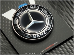Mercedes Siyah Kaput Yıldız Mercedes Logo Amblem