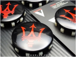 Maserati Jant Göbeği Kırmızı Maserati Jant Göbek Kapak Seti