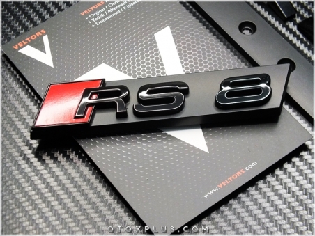 Audi A8 Black / Siyah RS8 Ön Izgara Logo Amblem Seti
