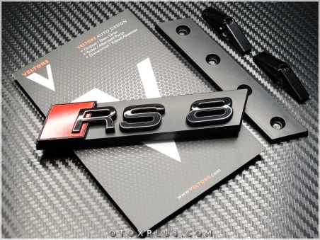 Audi A8 Black / Siyah RS8 Ön Izgara Logo Amblem Seti