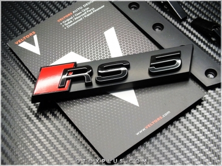 Audi A5 Black / Siyah RS5 Ön Izgara Logo Amblem Seti