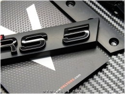 Audi A5 Black / Siyah RS5 Ön Izgara Logo Amblem Seti