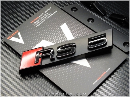 Audi A5 Black / Siyah RS5 Ön Izgara Logo Amblem Seti