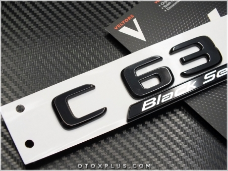 Mercedes Black / Siyah C 63 / C63 Black Series Yazı Logo Amblem Seti