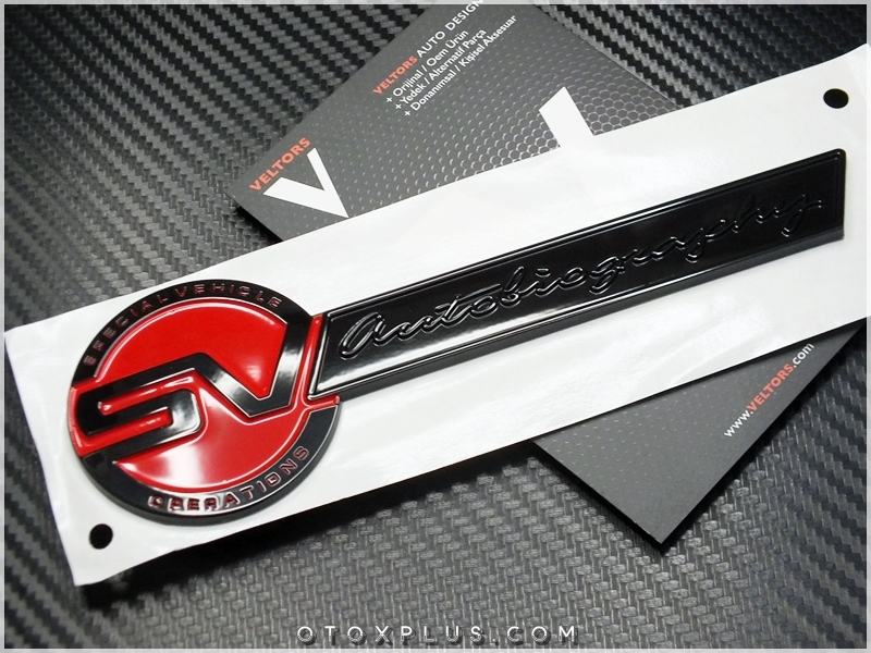 Range Rover Siyah / Black SVR Autobiography Yazı Logo Amblem
