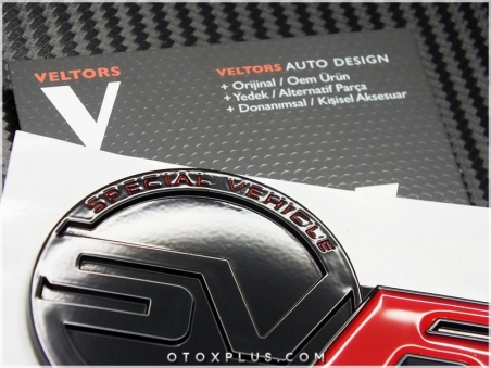Range Rover Siyah / Black SVR Yazı Logo Amblem