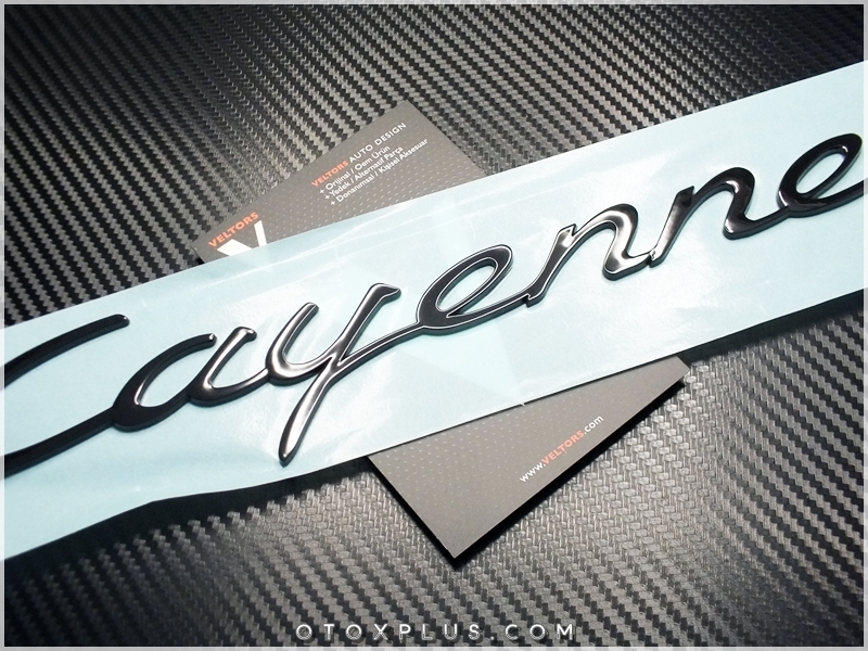 Porsche Black / Siyah Cayenne Bagaj Yazı Logo Amblem