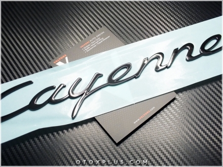 Porsche Black / Siyah Cayenne Bagaj Yazı Logo Amblem