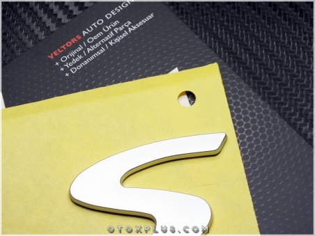 Porsche Gri S Bagaj Yazı Logo Amblem