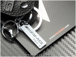 Mercedes AMG Logo Amblem Gerçek Deri AMG Anahtarlık