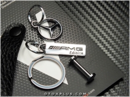 Mercedes AMG Logo Amblem Gerçek Deri AMG Anahtarlık