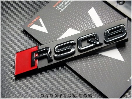 Audi Black / Siyah Q8 RSQ8 / RS Q8 Ön Izgara Logo Amblem Seti
