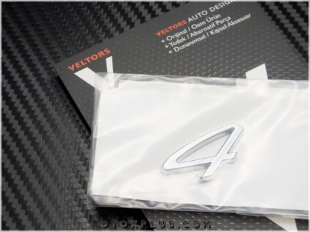 Porsche 4 Bagaj Yazı 4 Logo Amblem