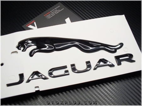 Jaguar Black / Siyah Bagaj Yazı Jaguar Logo Amblem Seti