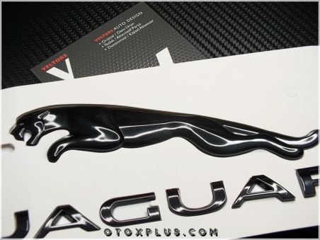 Jaguar Black / Siyah Bagaj Yazı Jaguar Logo Amblem Seti