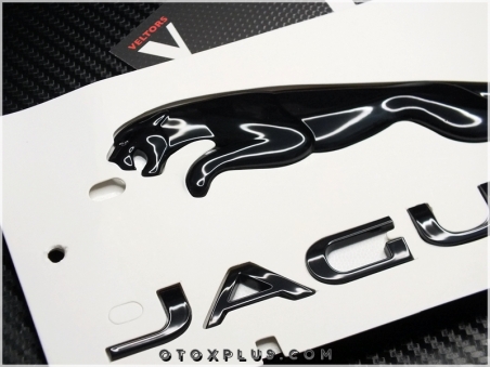 Jaguar Black / Siyah Bagaj Yazı Jaguar Logo Amblem Seti
