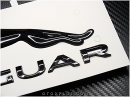 Jaguar Black / Siyah Bagaj Yazı Jaguar Logo Amblem Seti