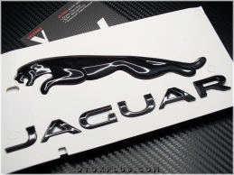 Jaguar Black / Siyah Bagaj Yazı Jaguar Logo Amblem Seti