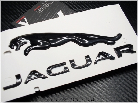 Jaguar Black / Siyah Bagaj Yazı Jaguar Logo Amblem Seti
