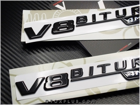 Mercedes Black / Siyah V8 Biturbo 4 Matic + Logo Amblem Seti