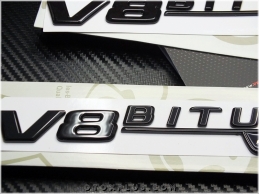Mercedes Black / Siyah V8 Biturbo 4 Matic + Logo Amblem Seti