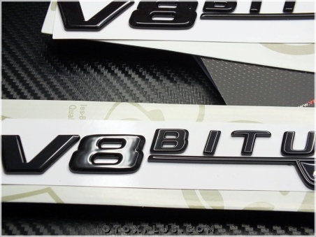Mercedes Black / Siyah V8 Biturbo 4 Matic + Logo Amblem Seti