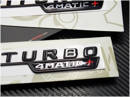 Mercedes Black / Siyah V8 Biturbo 4 Matic + Logo Amblem Seti