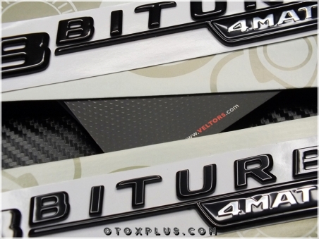 Mercedes Black / Siyah V8 Biturbo 4 Matic + Logo Amblem Seti