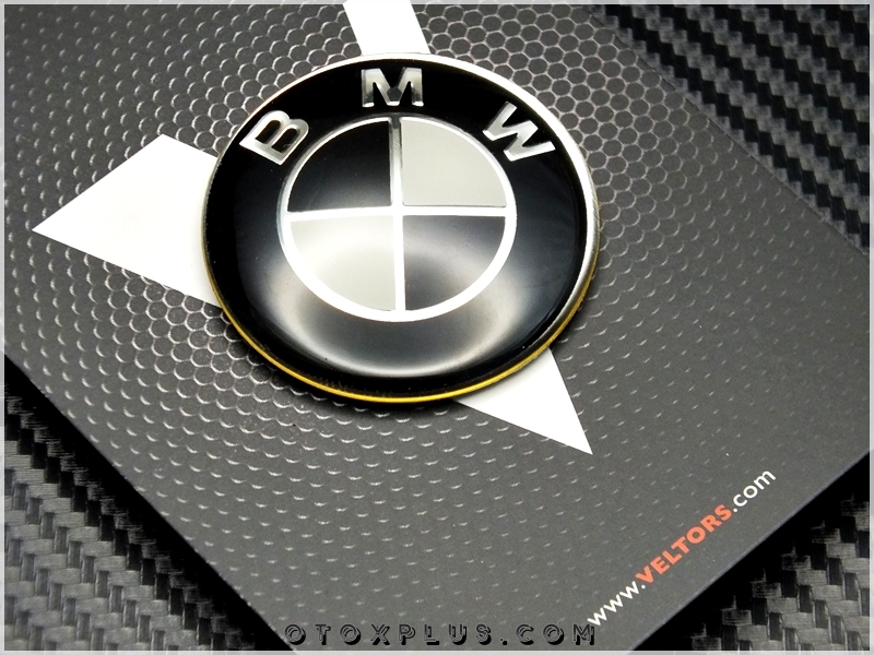 BMW Siyah / Beyaz Direksiyon Logo Amblem