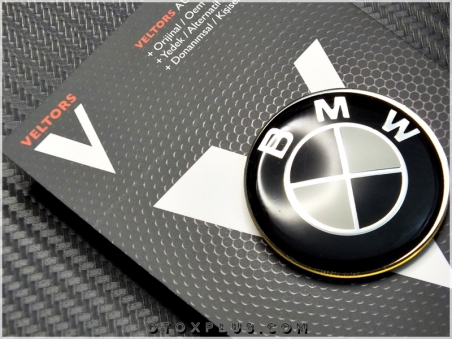 BMW Siyah / Beyaz Direksiyon Logo Amblem