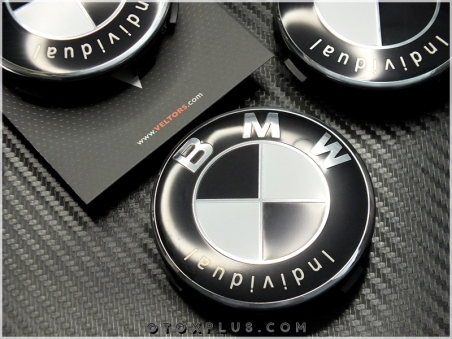 BMW Individual Logo Amblem Jant Göbeği Individual Göbek Kapak Seti