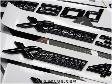 BMW Black / Siyah X Drive Yan Çamurluk X Drive Kapı Logo Amblem Seti