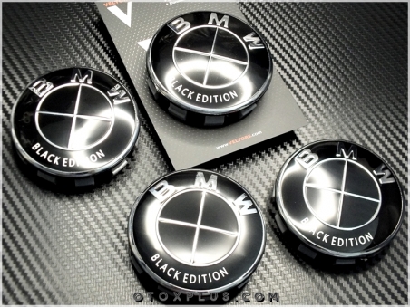 BMW Black Edition Logo Amblem Jant Göbeği Göbek Kapak Seti