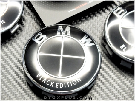 BMW Black Edition Logo Amblem Jant Göbeği Göbek Kapak Seti