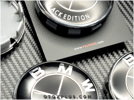 BMW Black Edition Logo Amblem Jant Göbeği Göbek Kapak Seti