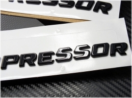 Mercedes Black / Siyah V12 Kompressor Yan Logo Amblem Seti