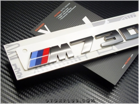 BMW Koyu Gri M 730i / M 730 i Bagaj Yazı Logo Amblem